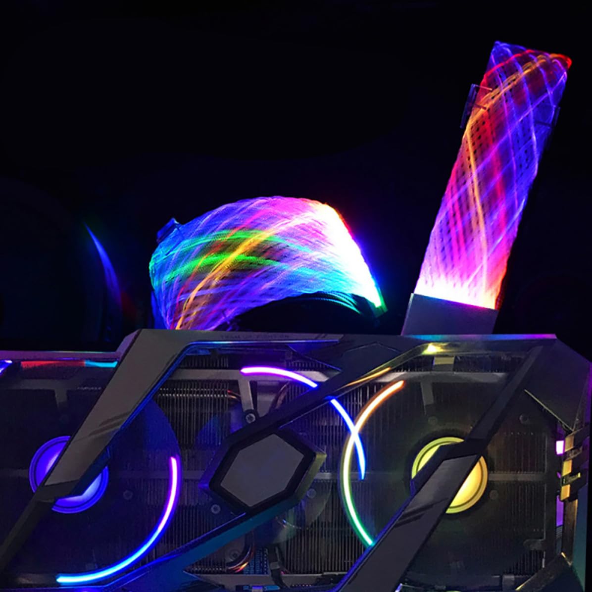 Rgb Verlängerungskabel 24-pin Weiß Abs mit Netzstruktur und Beleuchtung