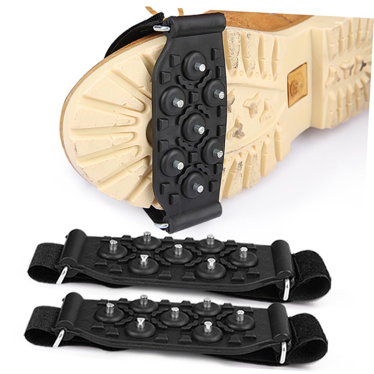 BESPORTBLE Shoes Ice Grippers Mountaineering Ice Grippers Anti-Slip Shoe Grips for Winter Outdoor Use