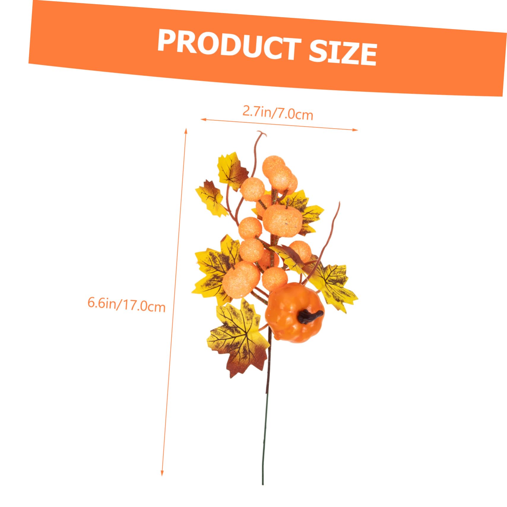 Abaodam 4sets Maple Leaf Zweig Kürbisse Festliche Halloween Decor Faux Herbst Blatt Design 2 Stücke * 4