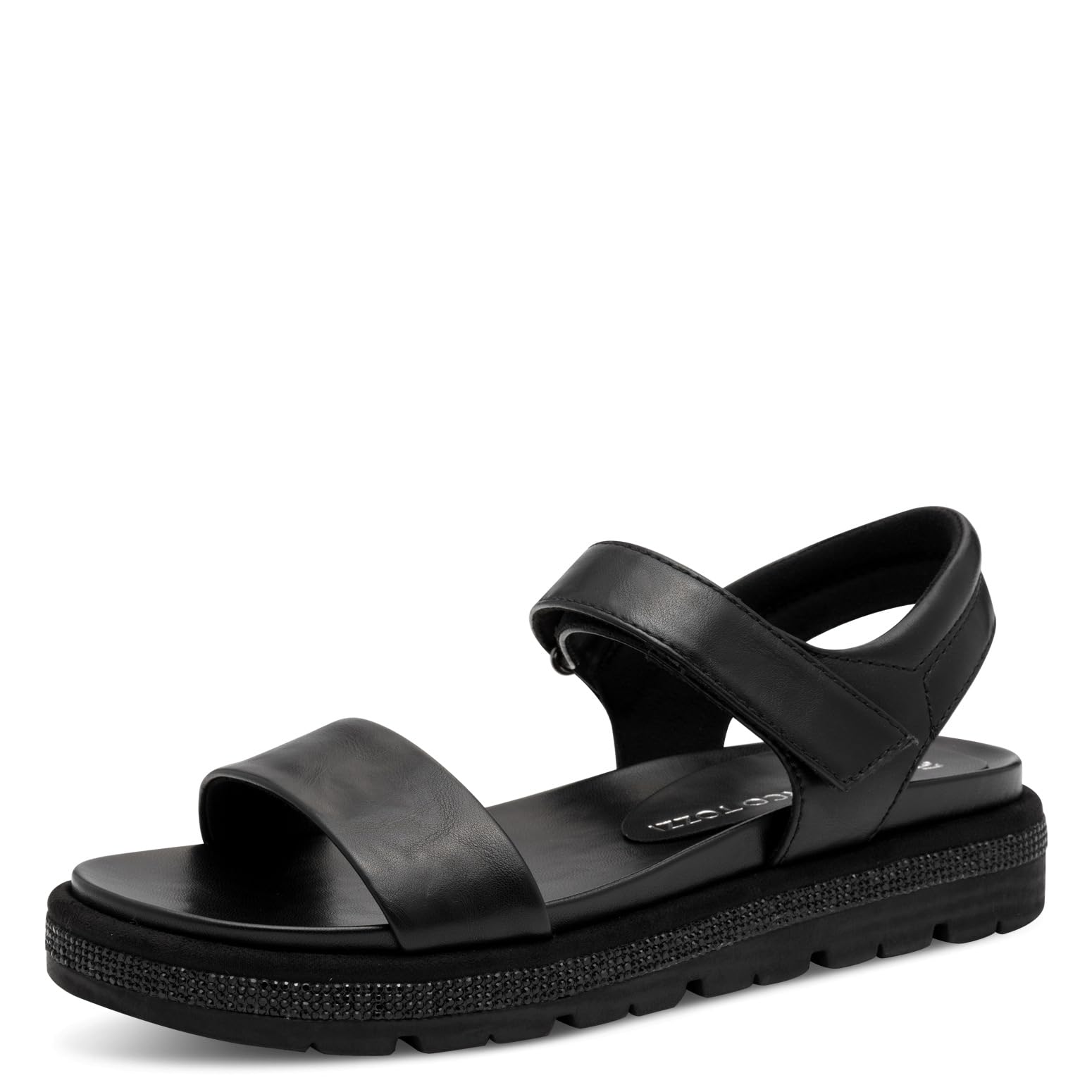 Marco Tozzi Damen Sandalen flach mit Klettverschluss Bequem