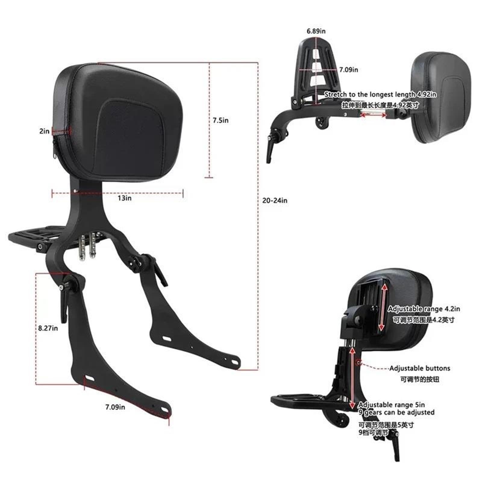 Oparcie dla pasażera Do Kawasaki Vulcan S 650 S650