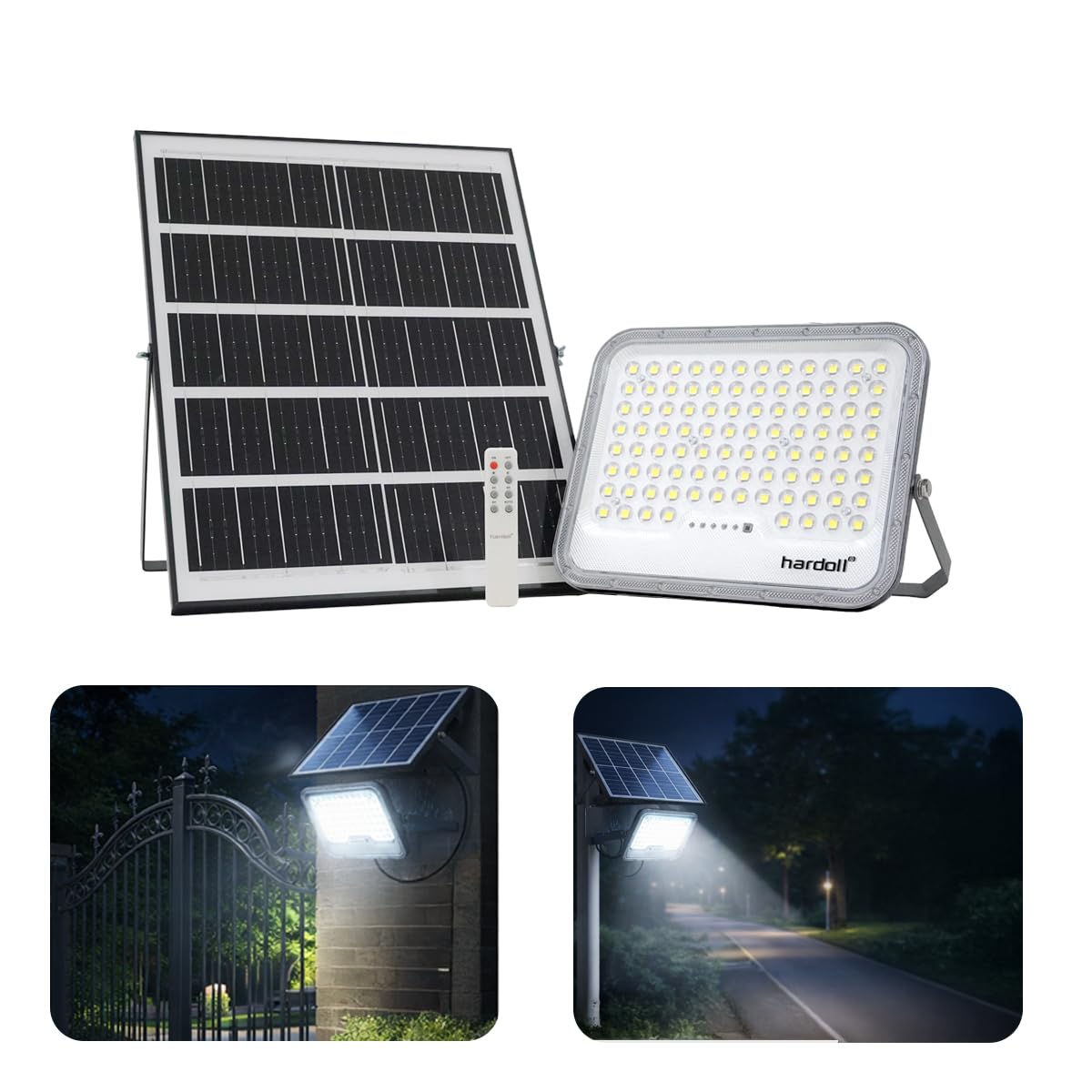 hardoll Solar Flood Light 250W with Remote, Cool White LED, 5M Cable, Waterproof IP65 Aluminium + Lens Body, Replaceable 25000mAh Lifepo4 Battery for Home, Garden, Terrace, Outdoor (Pack of 1)-image-20
