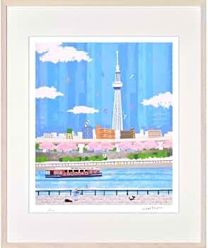 絵画 663 油絵/風景/東京/街角/隅田川/空/F15号 絵画 663 油絵/風景/東京/街角/隅田川/空/F15号 絵画 663 油絵/風景