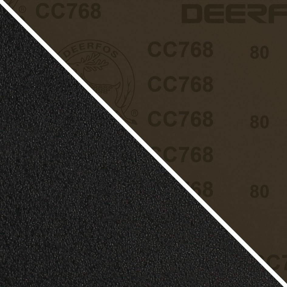 Miniatura 2 de DEERFOS Hojas de lija de alto rendimiento 60Grit 9 x 11 pulgadas, hojas de lija abrasivo húmedoseco (50 unidades) (grano 60)