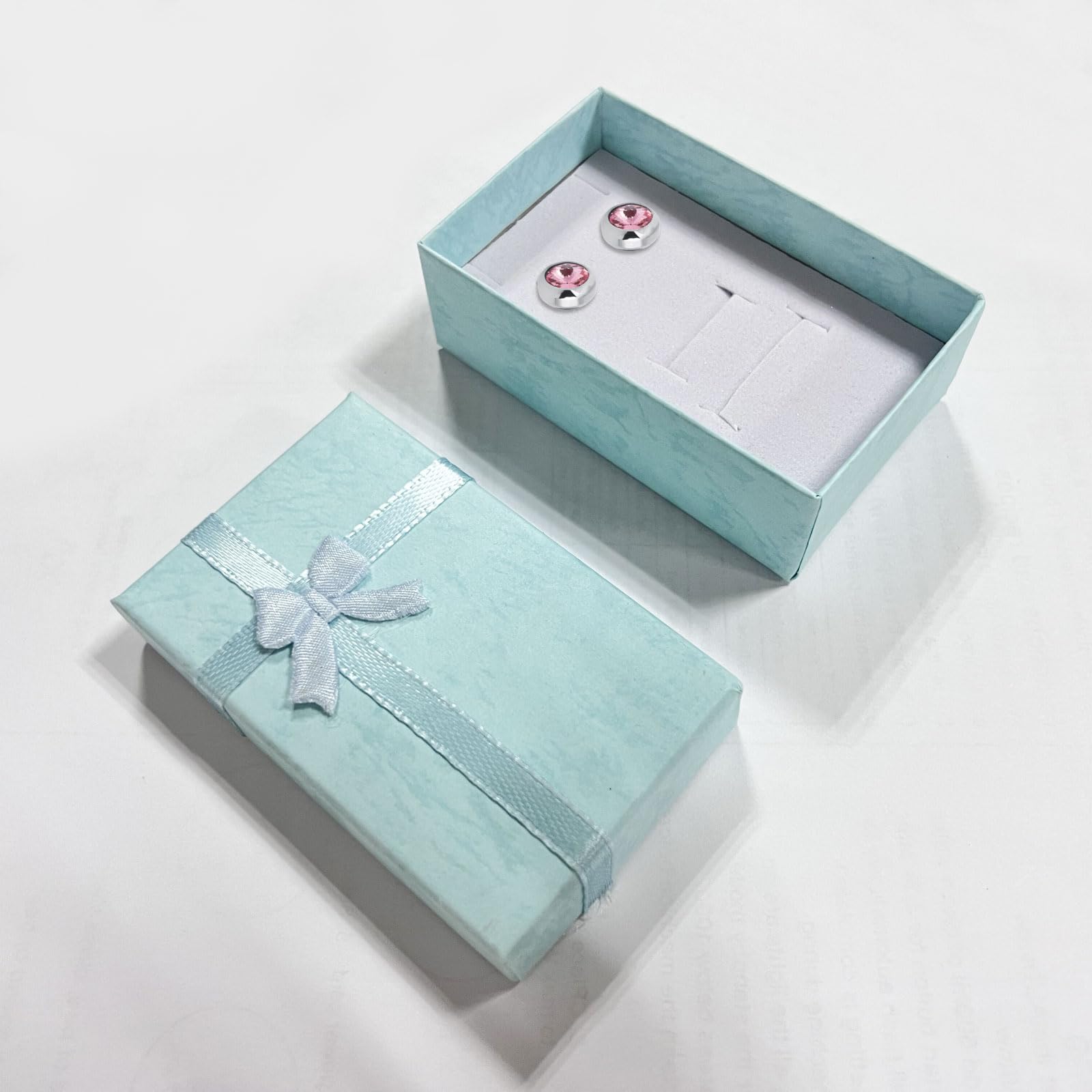 Glarks 24-Pack Jewelry Gift Boxes - 6 Colors, 7.87" Necklace Boxes With Ribbon Bows