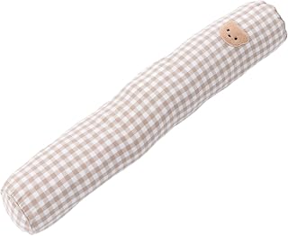 Natudeco Almohada para Dormir del Lado del bebé, Almohada de algodón Transpirable para bebé, Almohada antivuelco con patrón de Oso Bonito para bebé Unisex de 0 a 36 MesesCaqui