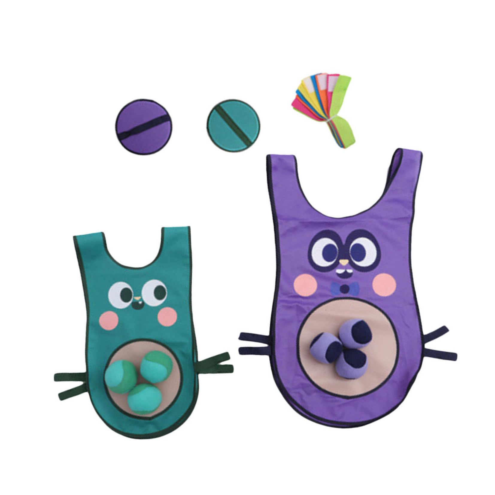 BESTonZON 1 Set Chaleco y Bolas Adhesivas para Juego de Equipo, Juguete para Niños al Aire Libre, para Desarrollo de Habilidades Sociales y Motoras Color Aleatorio