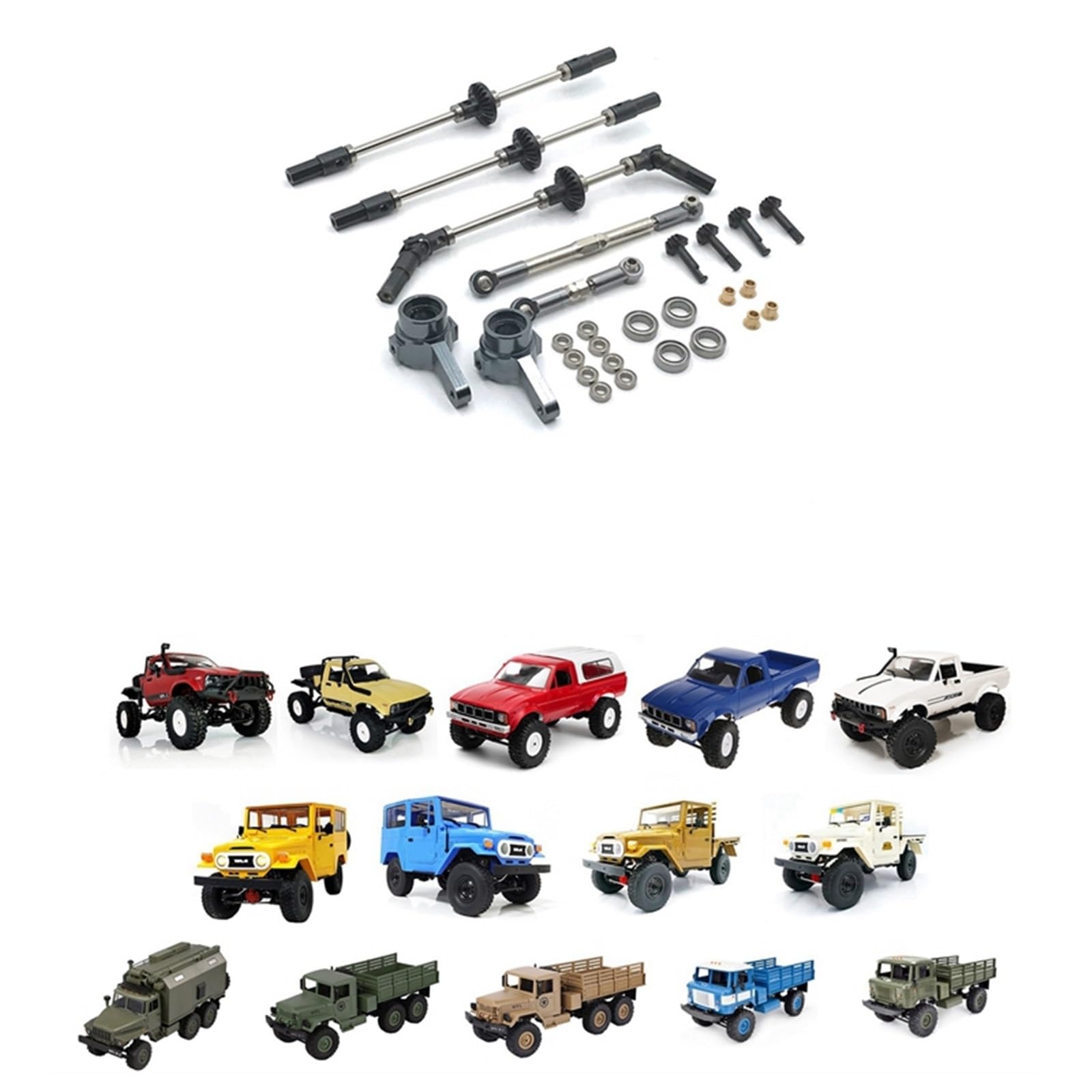 Ingranaggi dell'asse del Ponte di aggiornamento Adatti for Accessori for Pezzi di Ricambio for Auto WPL B14 B24 C14 C24 C34 C44 B16 B36 1/16, 6WD