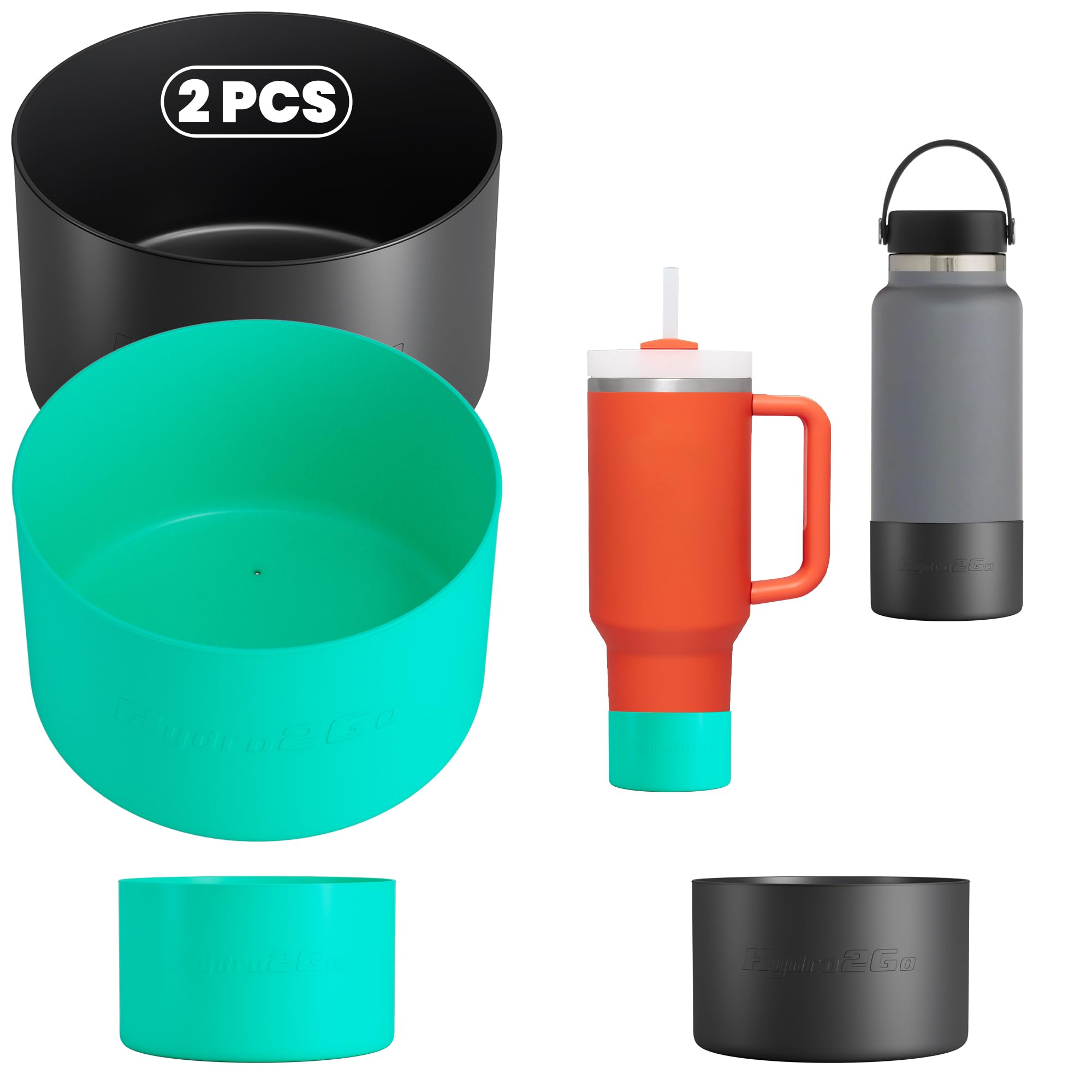Hydro Flask Boot Silicone Bottom for Stanley Cup Boot Quencher Adventure 40oz Hydro Flask Bottom Cover 12-24oz for Stanley Cup Accessories Avoid Noise& Scratches Collision