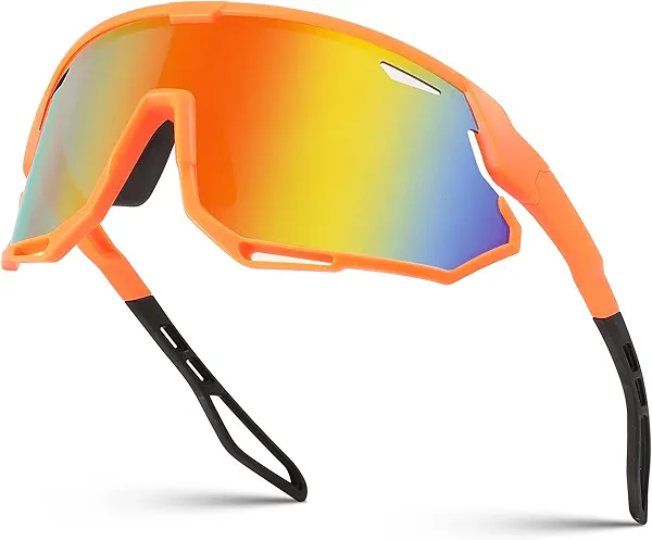 FEISEDY Sport Sunglasses for Men Women, Cycling Glasses with UV Protection, for Baseball, Ski, Runing, Golf B0082