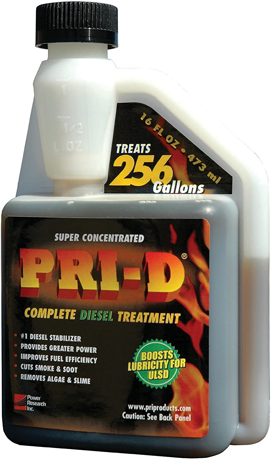 PRI-D Fuel Diesel Treatment for Lubricity & Stability Improved Performance, Maintenance, and Emissions Reductions, Maximum Lubricity Protection, Super Concentrated & Safe (16 Oz (1 Pack))