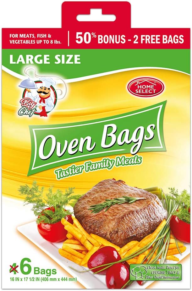Home Select 10750-4 Oven Bags with 2 Bonus Bags (6 total)