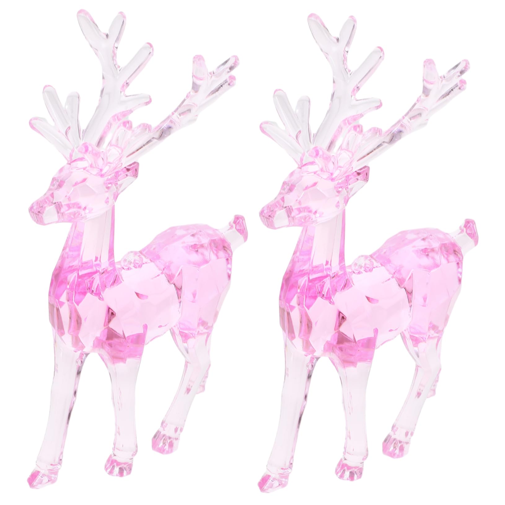 PRETYZOOM 10 Uds Adornos De Alce De Navidad De Cristal Acrílico Transparente Adornos Colgantes DIY 2 Uds Decoración De Árbol De Navidad Decoraciones para Árboles De Navidad Adorno De Alce