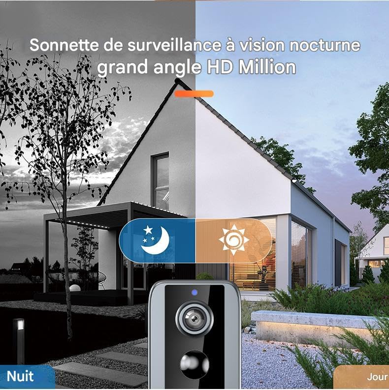 Comparison of day and night vision from a video doorbell