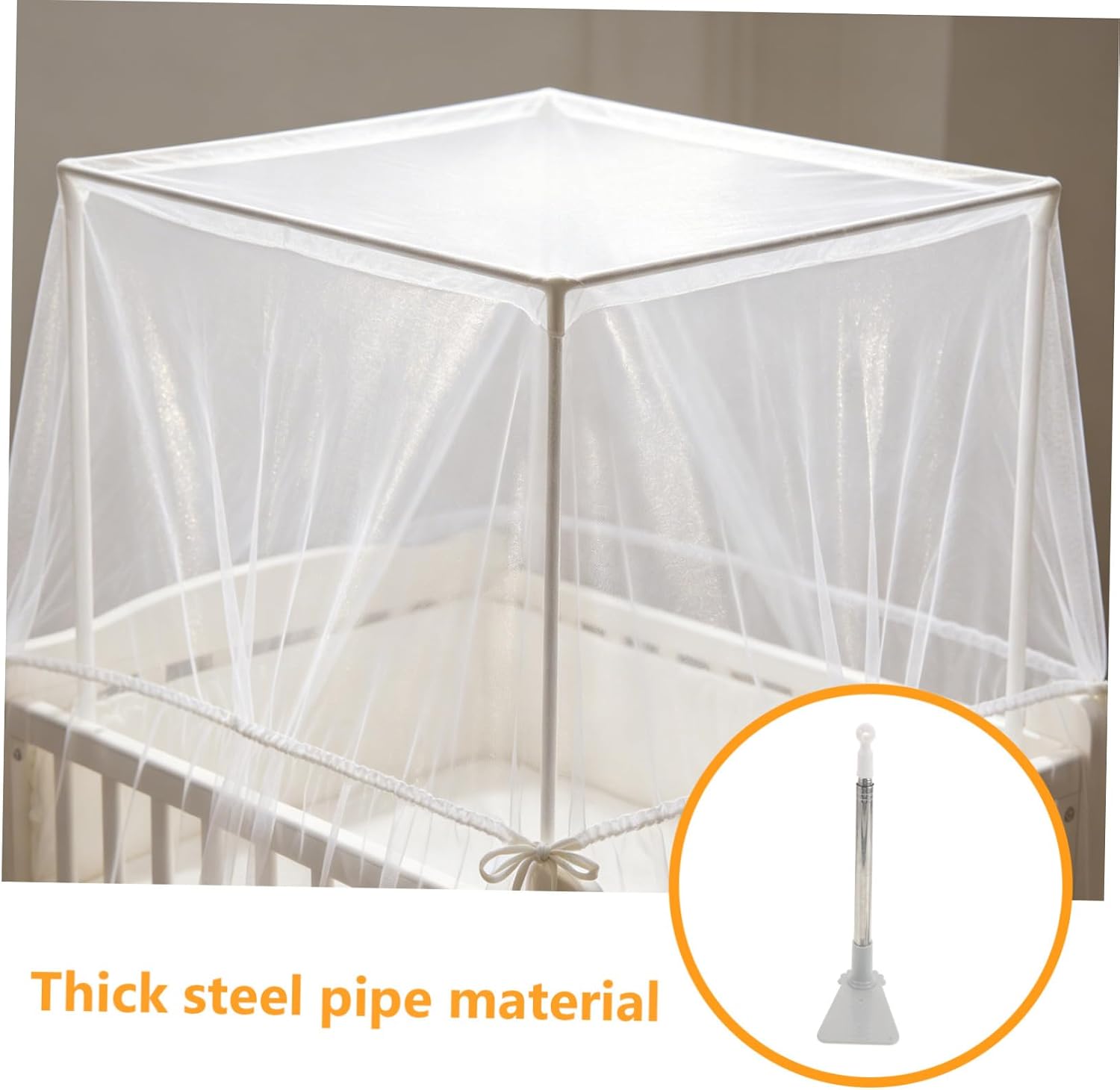 2pcs Adjustable Mosquito Net Support Rods for Bed Canopy, Telescopic Stainless Steel Poles with Flexible Length Adjustment and Stable Support, for Dorms and Rental Houses