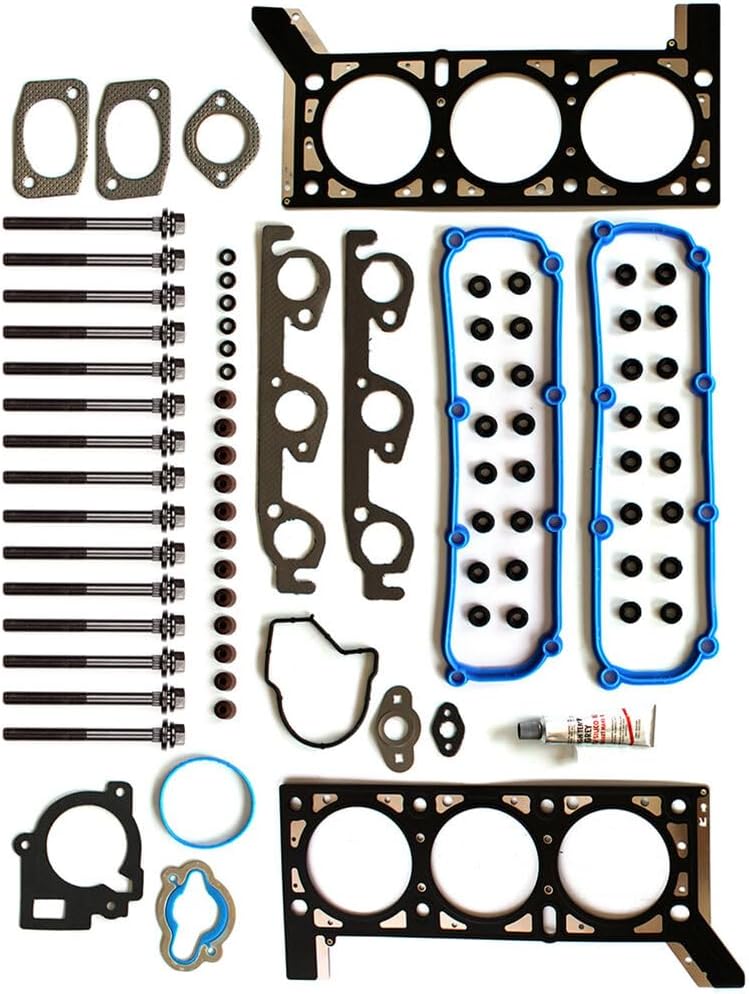 HS9996PT-2 Head Gasket Set Bolts Kit fit for 2005 2007 2008 for Chrysler for Pacifica 3.8L 2004-2010 for Chrysler for Town & Country 3.8L 2004-2010 for Dodge for Grand Caravan 3.8L replace