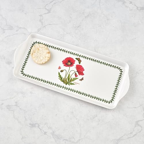 Miniatura 4 de Pimpernel Botanic Garden - Bandeja de sándwich de amapola vibrante, plato de melamina duradera para uso en interiores y exteriores, servware