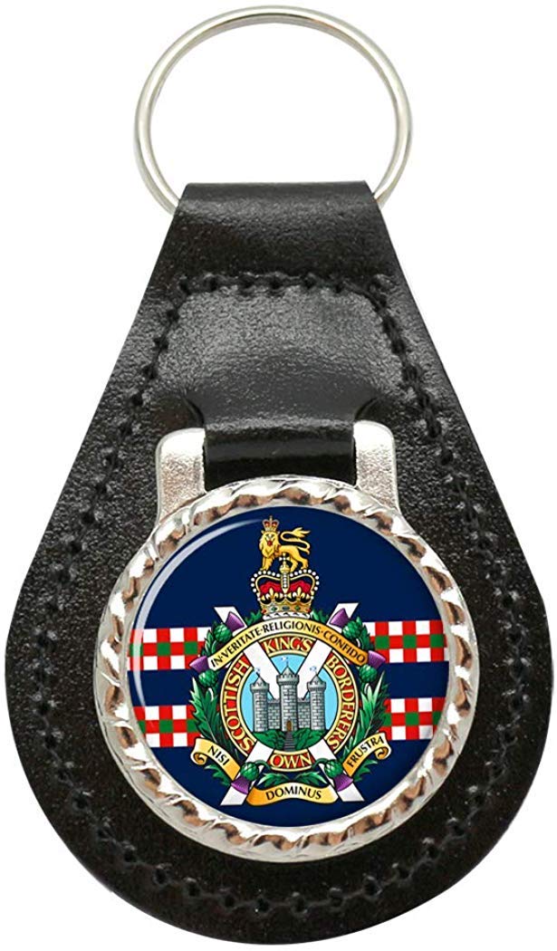 Giftshop UK King's Own Scottish Borderers, British Army Leather Key Fob