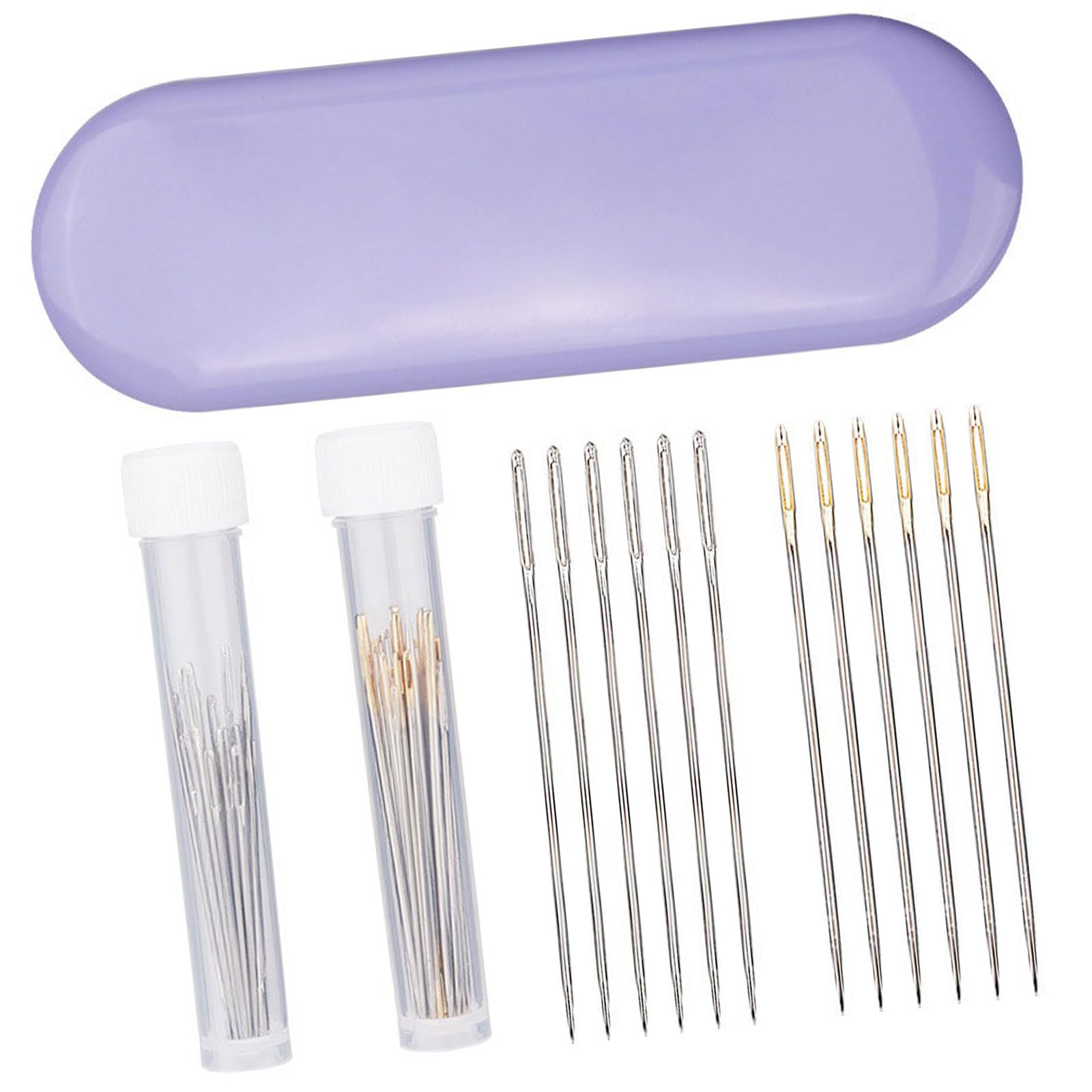 BWANGIAO Clear Needle Case With Assorted Hand Sewing Needle For Crafting And Clothing Repair