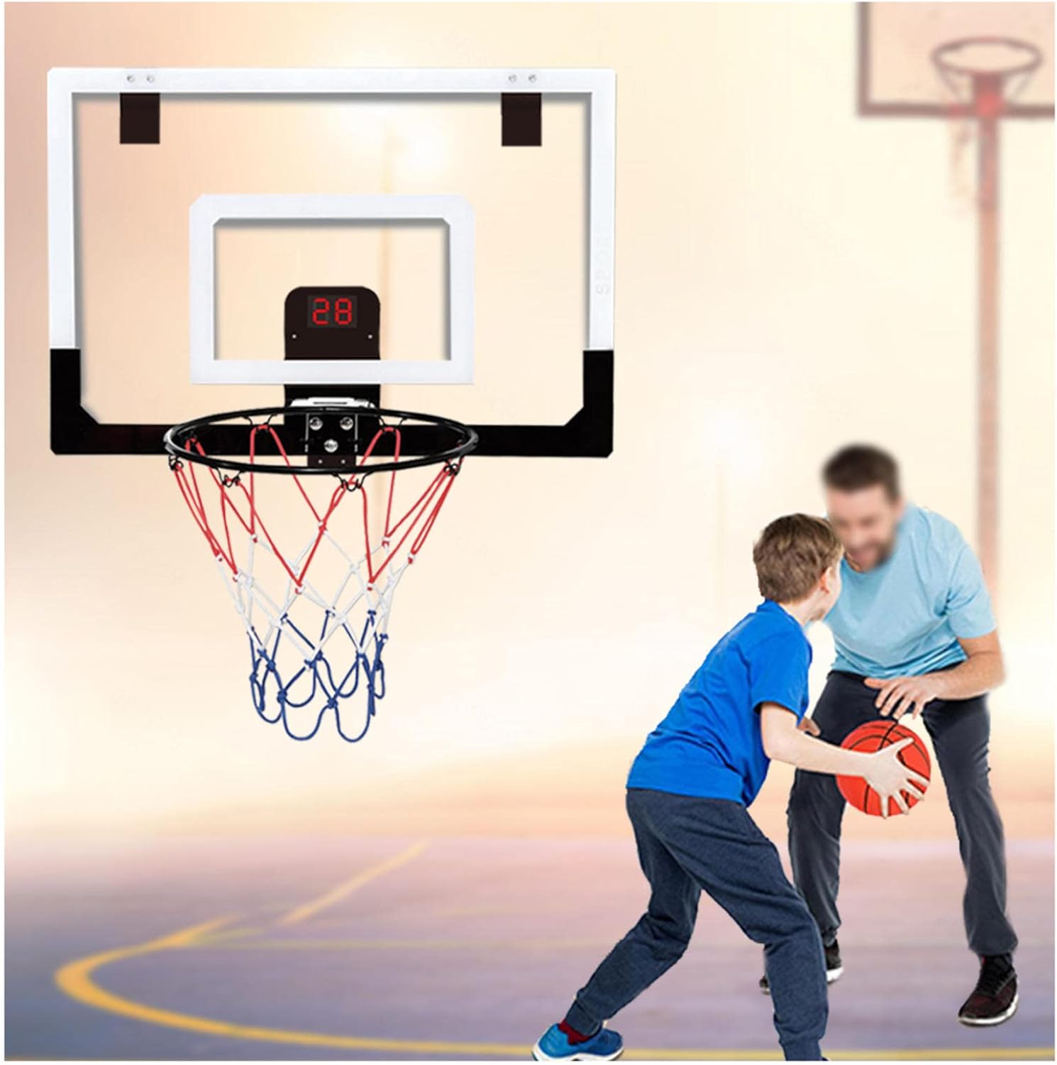 Dorm Room Basketball Hoop, with Nc Scorer Wall Mounted