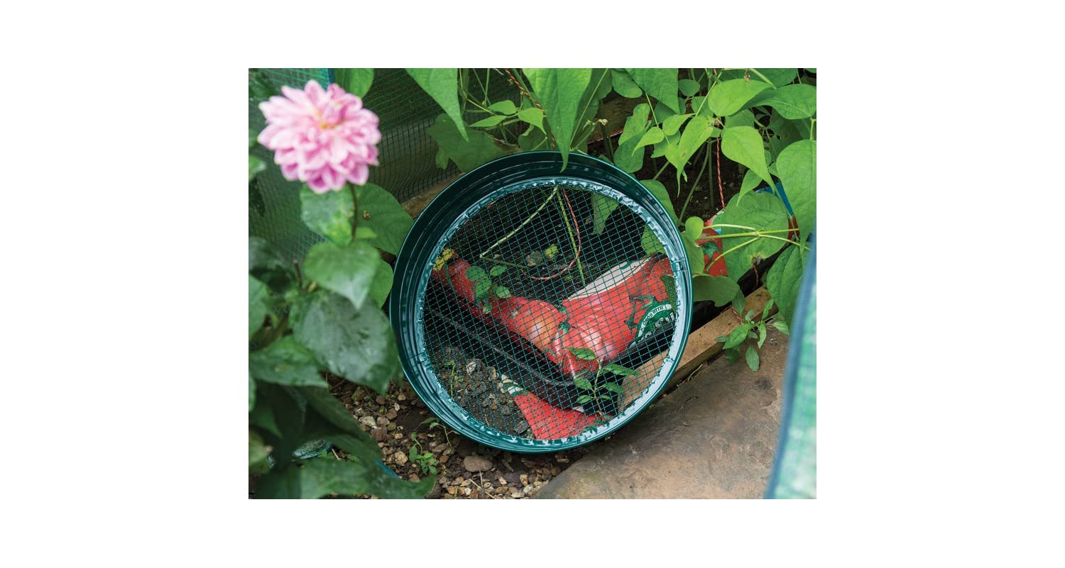 Draper 17998 - Setaccio per terreno da giardino, 37 x 7,3 x 37 cm, colore: verde