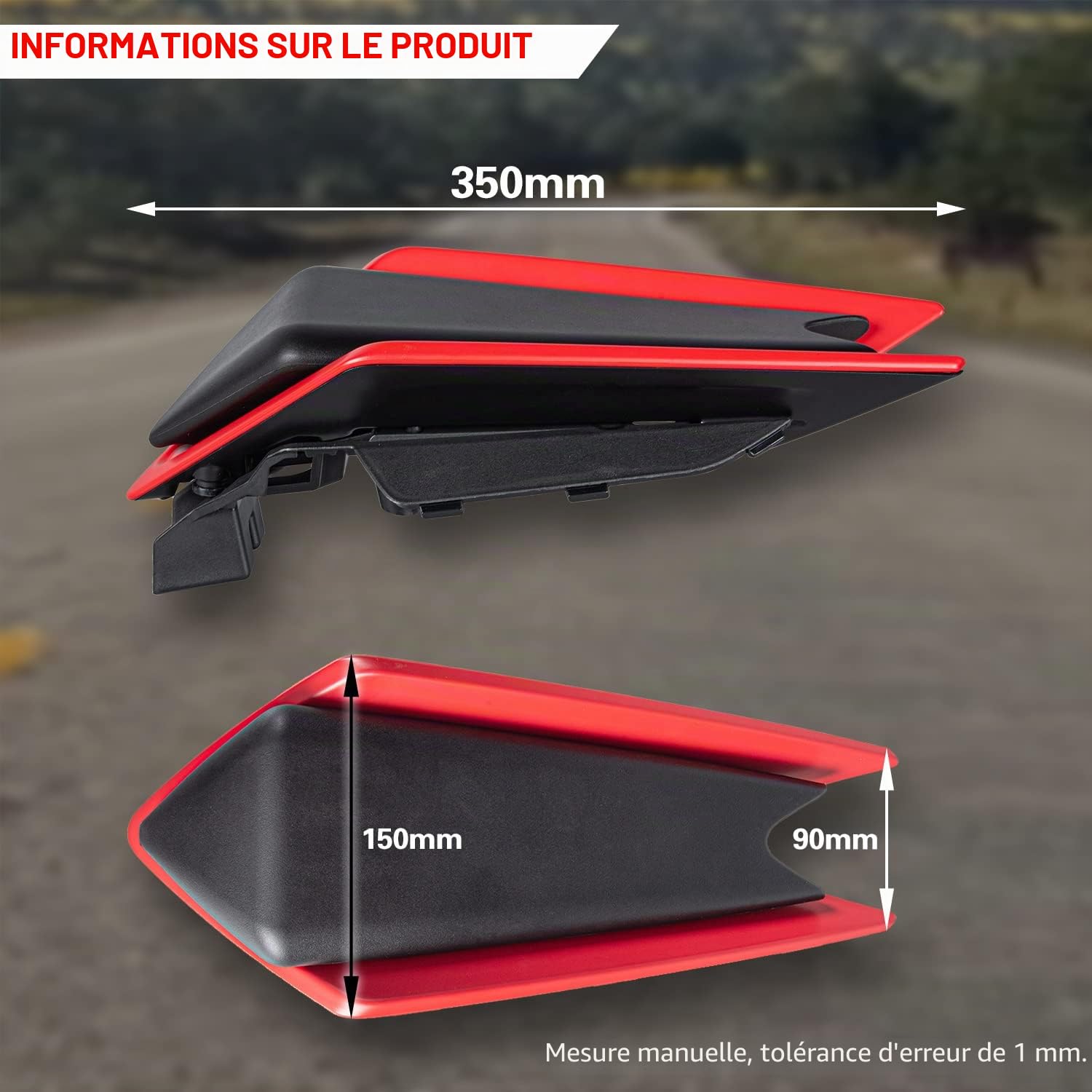 Couverture de carénage de Capot de siège arrière de Moto Compatible avec A.prilia RS660 RS 660 Tuono 660 (2020-2023) RSV4 RS V4 1100 (21-23) Capot de Selle Passager (Noir Mat)