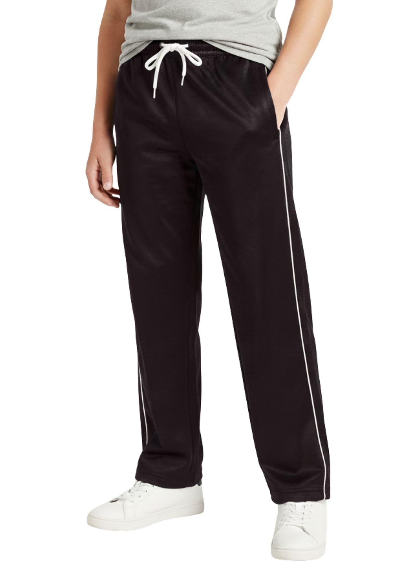 Kid's Superpoly Trackpants with White Stripe On Side | Kendra vidyalaya & Other Schools | Durable & Comfortable Fabric | School Uniform-image-43