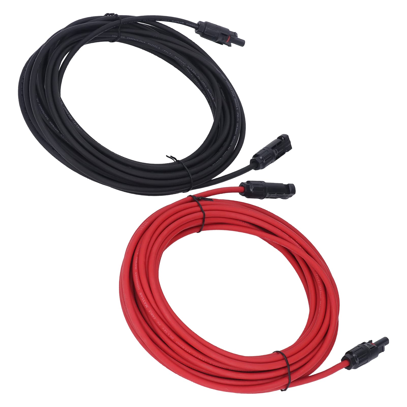 Cavo di prolunga per pannello solare 2 pezzi 12 AWG 4 mm², cavo di prolunga adattatore solare con connettore femmina maschio, cavo per pannello solare ignifugo IP68 per ambienti (10 m/32,8 piedi)