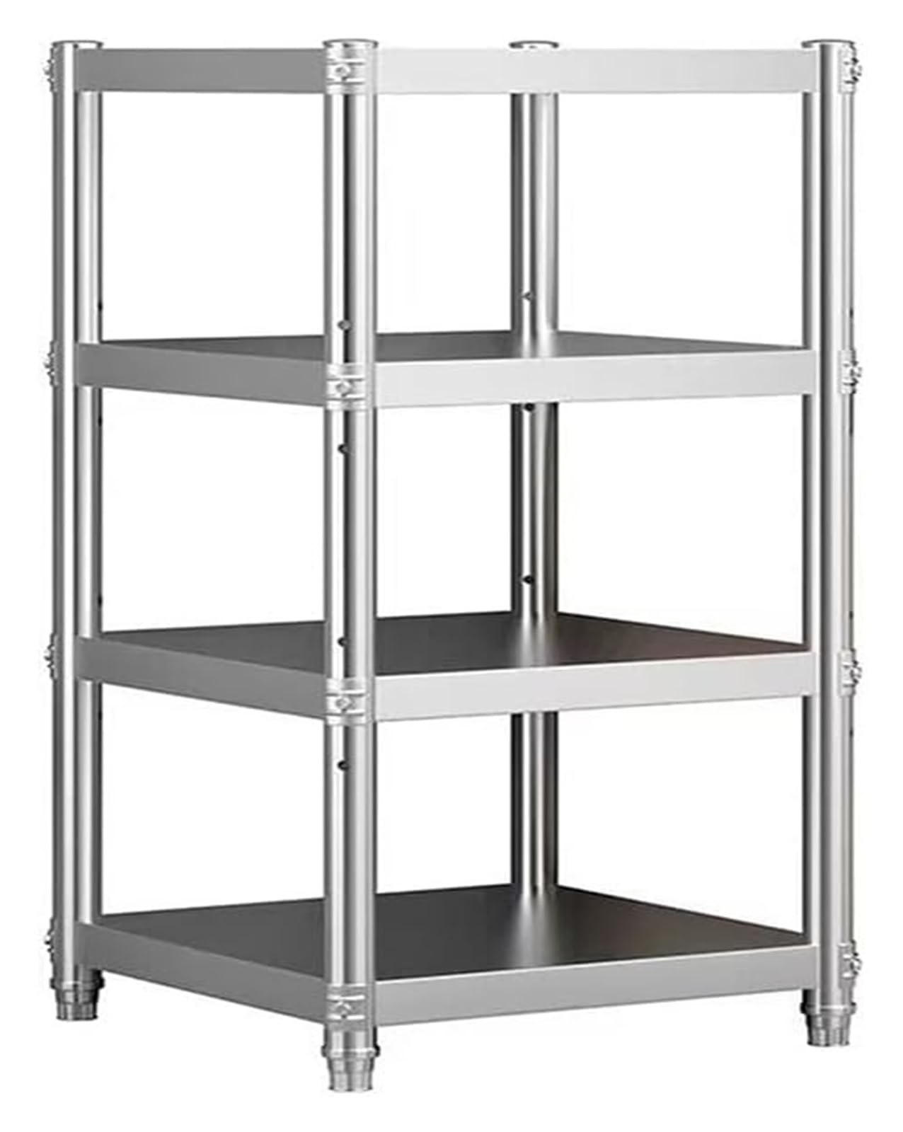 Schwerlastregal Küchenregal Aus Edelstahl, Multifunktionales Schmales Lagerregal, Robuste, Höhenverstellbare Regale for Die Ecke In Garage, Büro, Bücherzimmer(40x25x120cm)