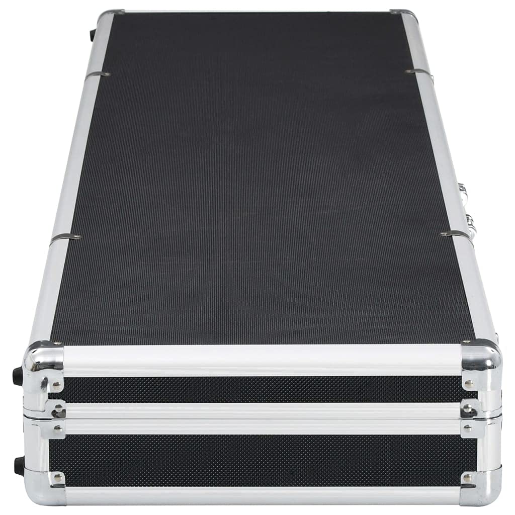 vidaXL Maletín para Armas de Aluminio Equipos Militares Herramientas Taller Bricolaje Ferretería Taller Defensa Personal Ocio 134x35x12 cm Negro