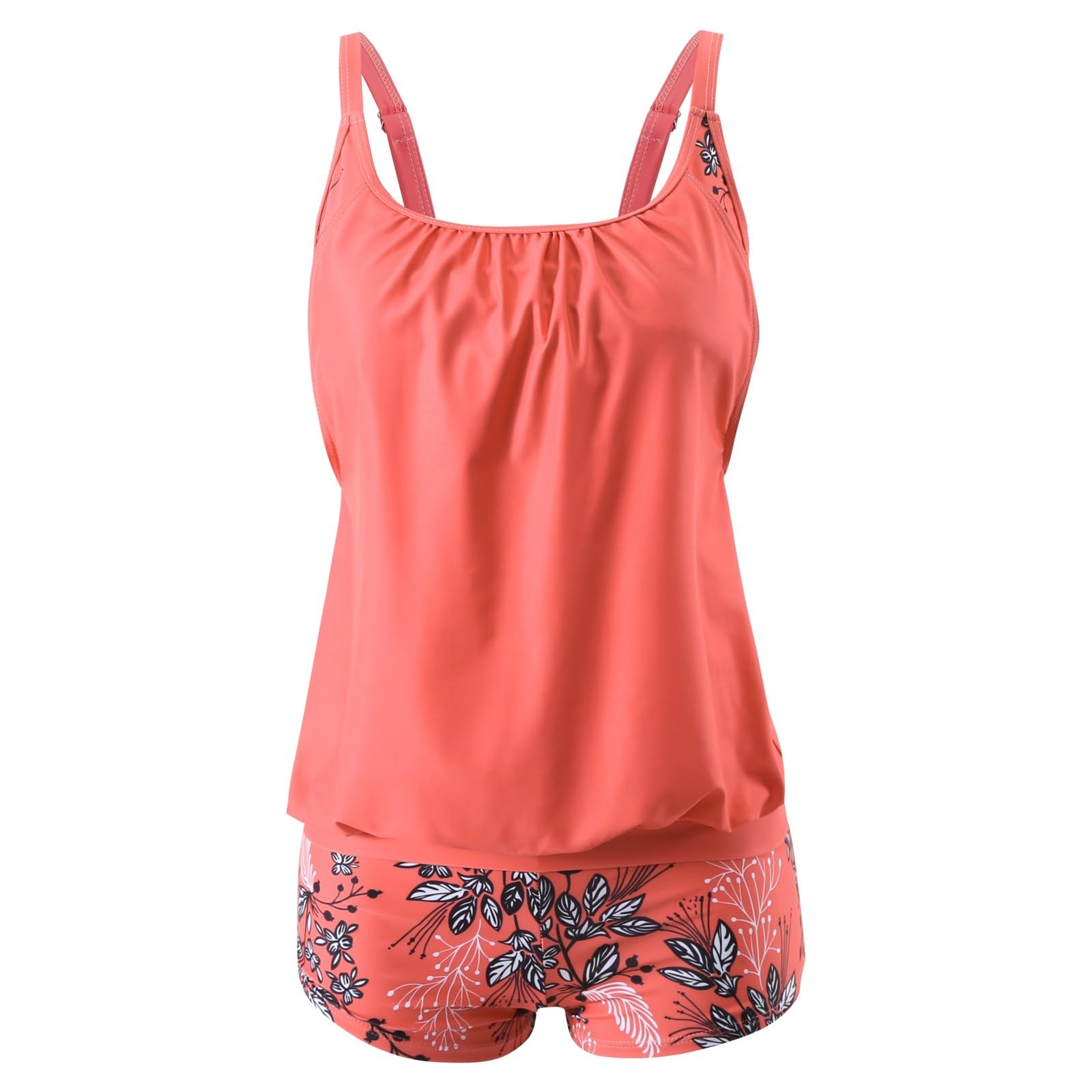 Maillot de bain femme 2 pièces shorty tankini grande taille ensemble taille haute maillot de bain amincissant avec armatures maillot de bain été
