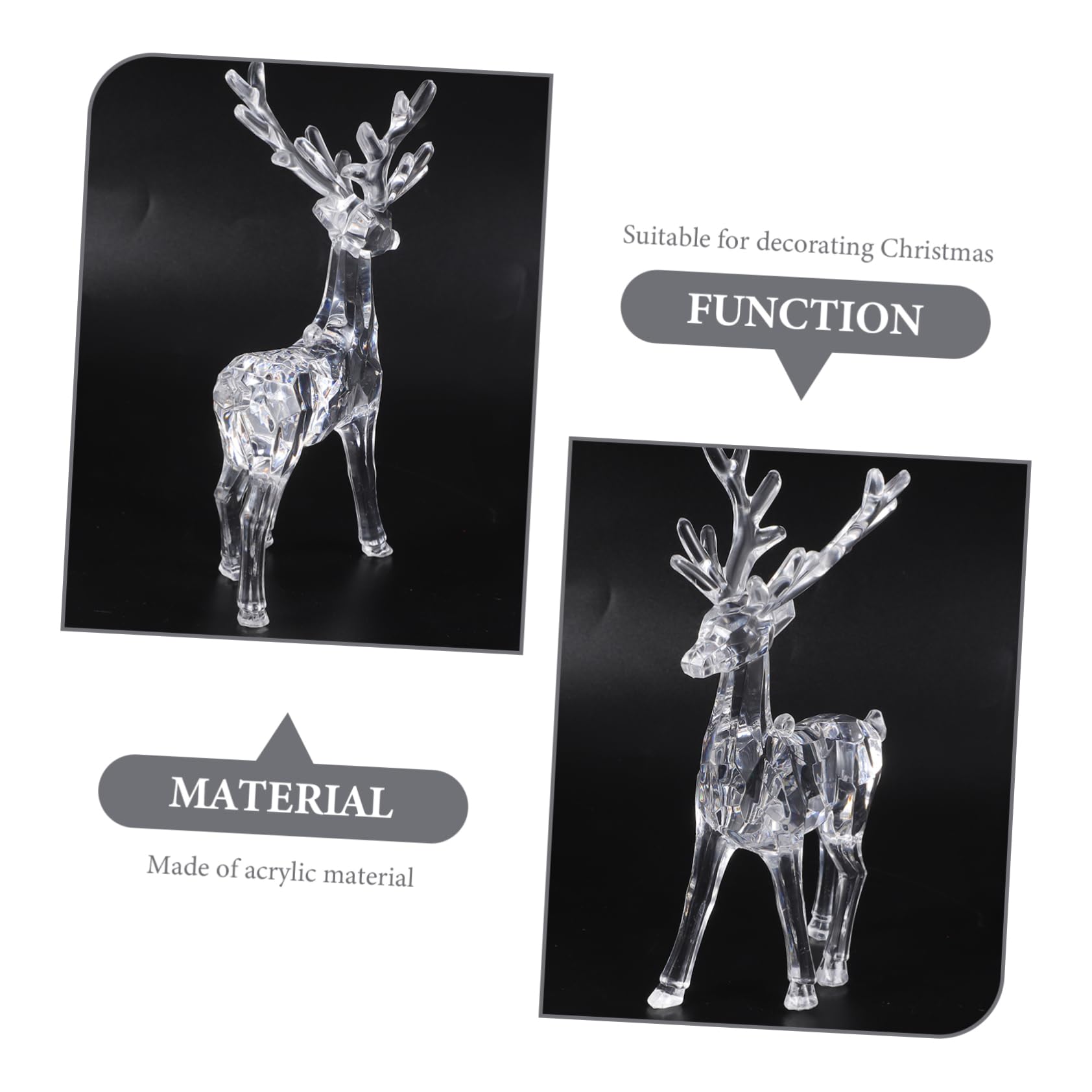 8 Stck. Teiliges Weihnachtsornament aus Dekorative Elchfiguren für Tisch und Weihnachtsdeko für Festliche Anlässe und Kinderzimmergestaltung
