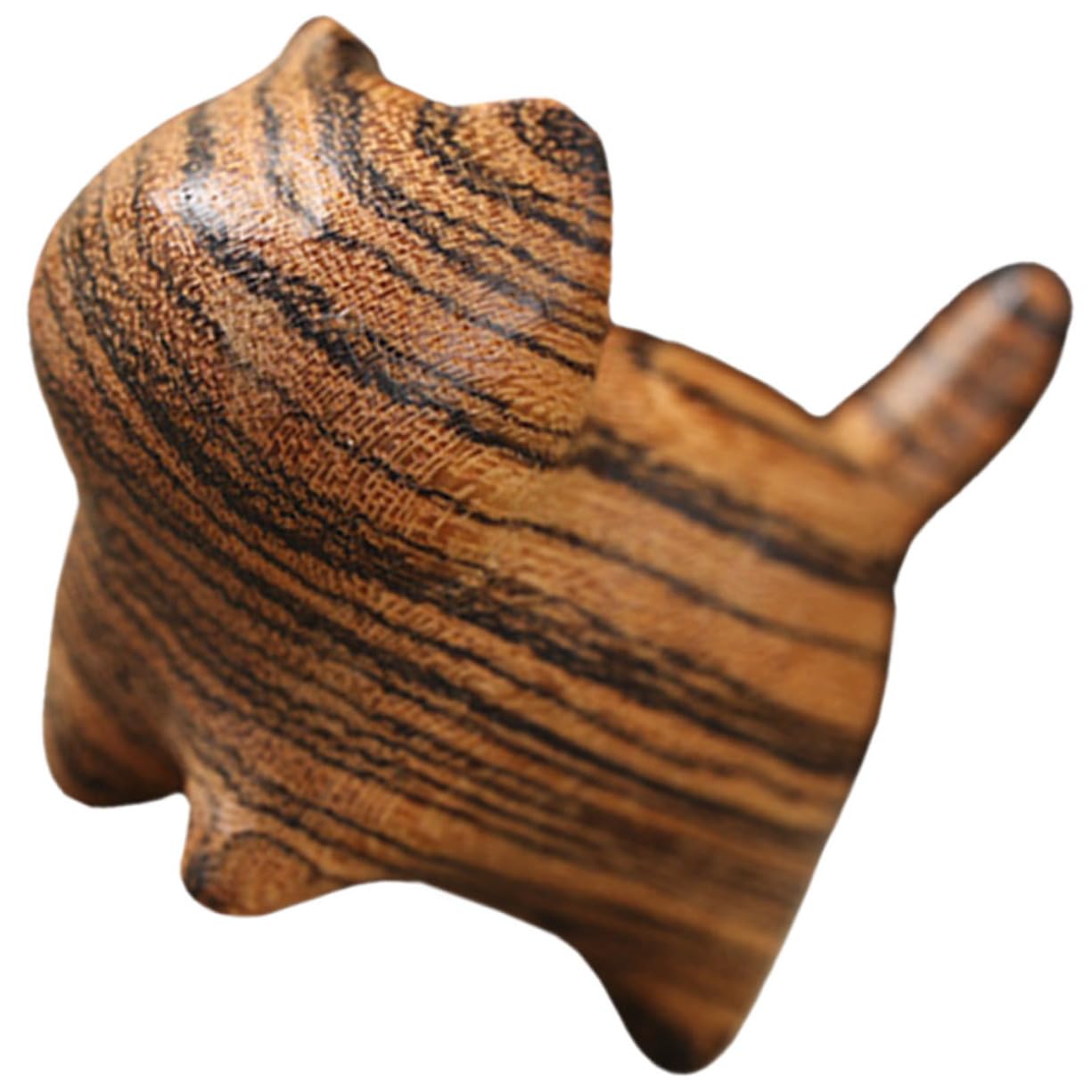 Cabilock 5 Piezas Adorno de Gato Tsundere Juguete leñoso Decoraciones de la casa para el hogar decoración Modelos Gato de Madera Decorativo Escultura Que cuida Gatos Gatito