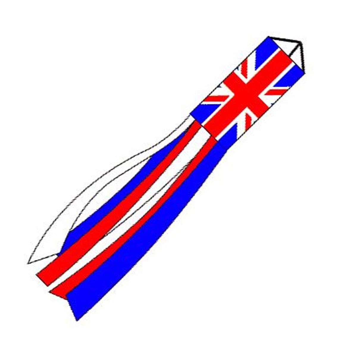 Union Jack Windsock 150cm Weather Resistant Polyester Garden Windsock UK British Flag Design Outdoor Decoration Wind Indicator Patio Garden 60 inch Wind Direction Windsock