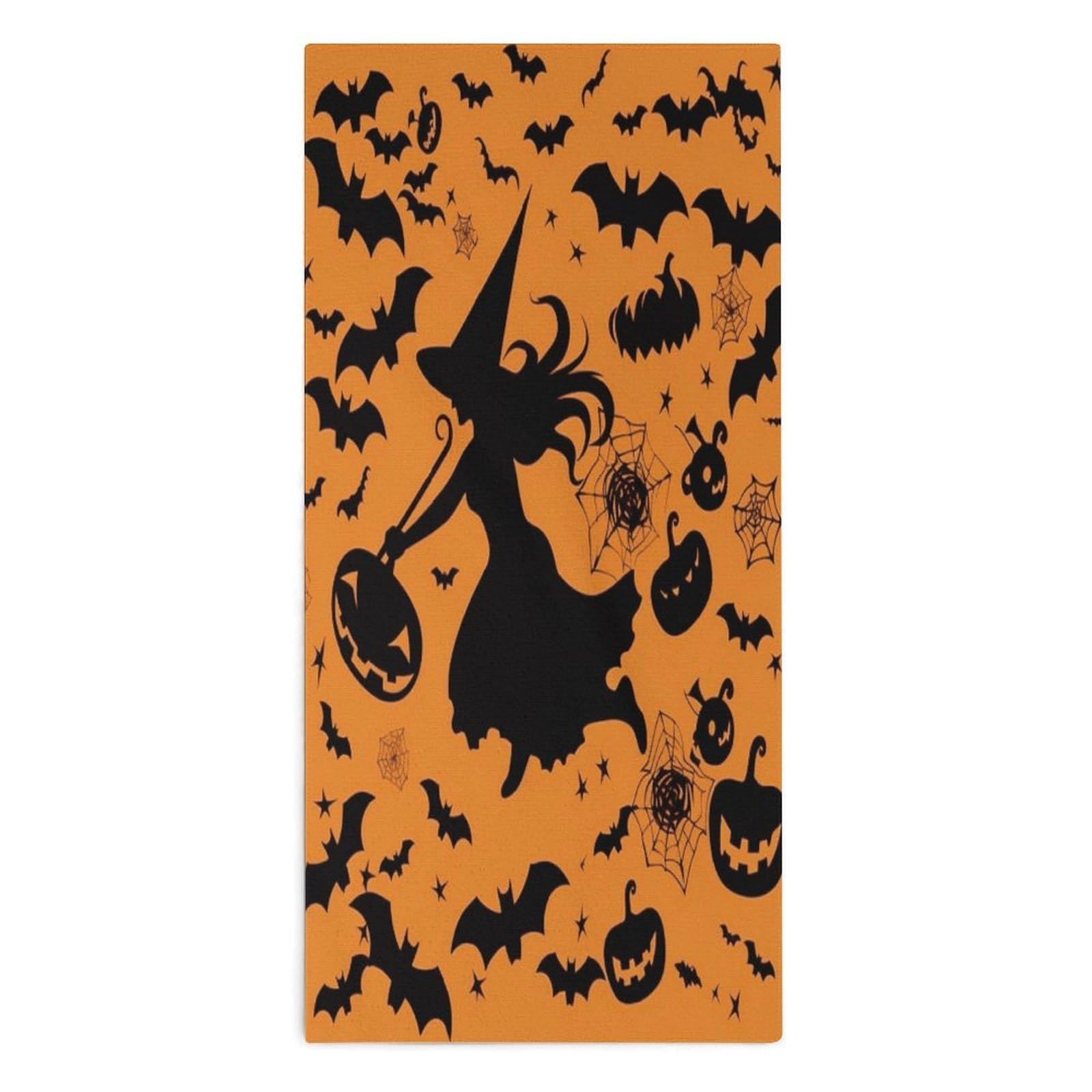Btcowzrv Style Halloween Witch Flying Bath Towel Beach Towels Shower Towel