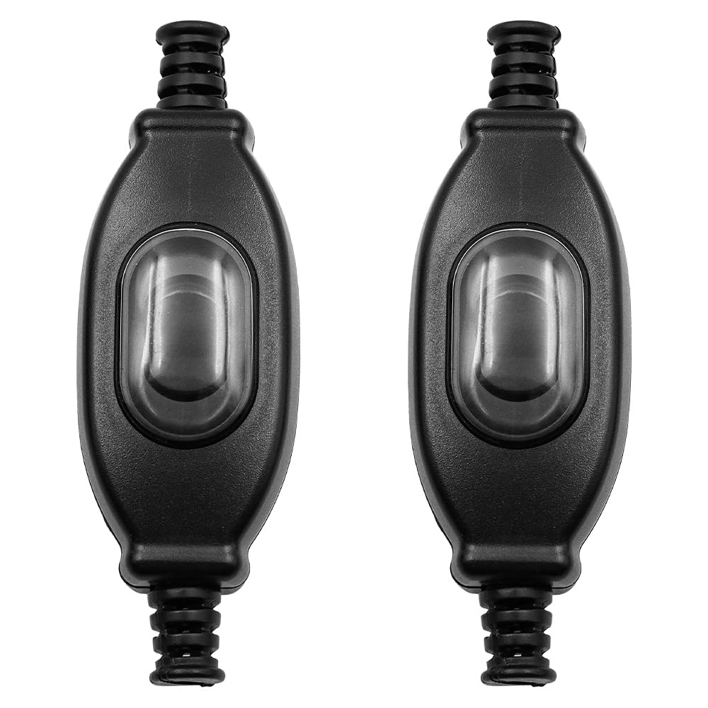 2PCS Waterproof Inline Switch Outdoor Light Switch 250V Rocker Switch for Lamps Electrical Appliances Transformers