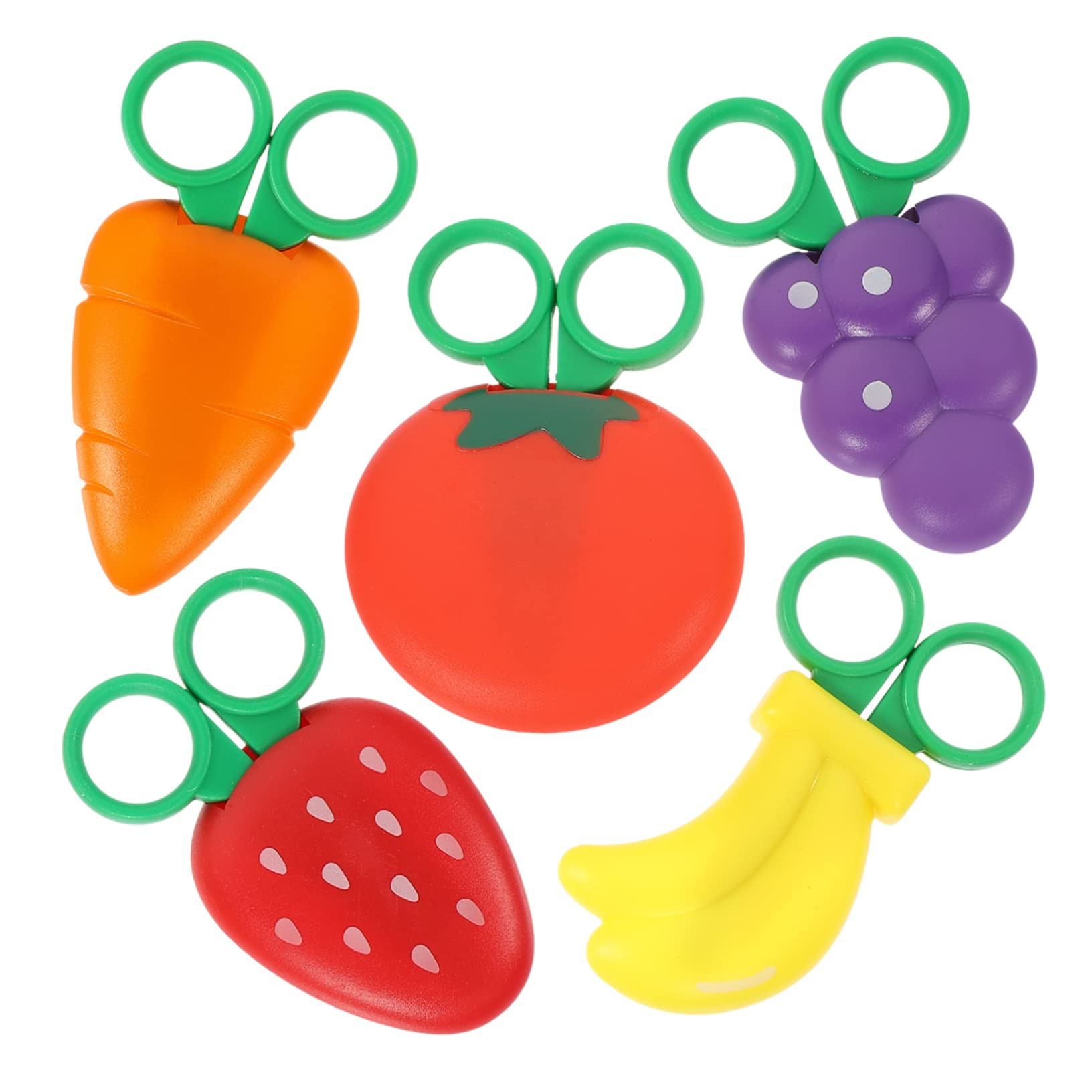 VILLCASE 15pezzi Forbici Per Ragazzo Ragazza Con Design Forma Di Frutta Sicure e Ergonomiche Per Attività Manuali Casa e Scuola Adatte Ragazzo Ragazza Di Anni