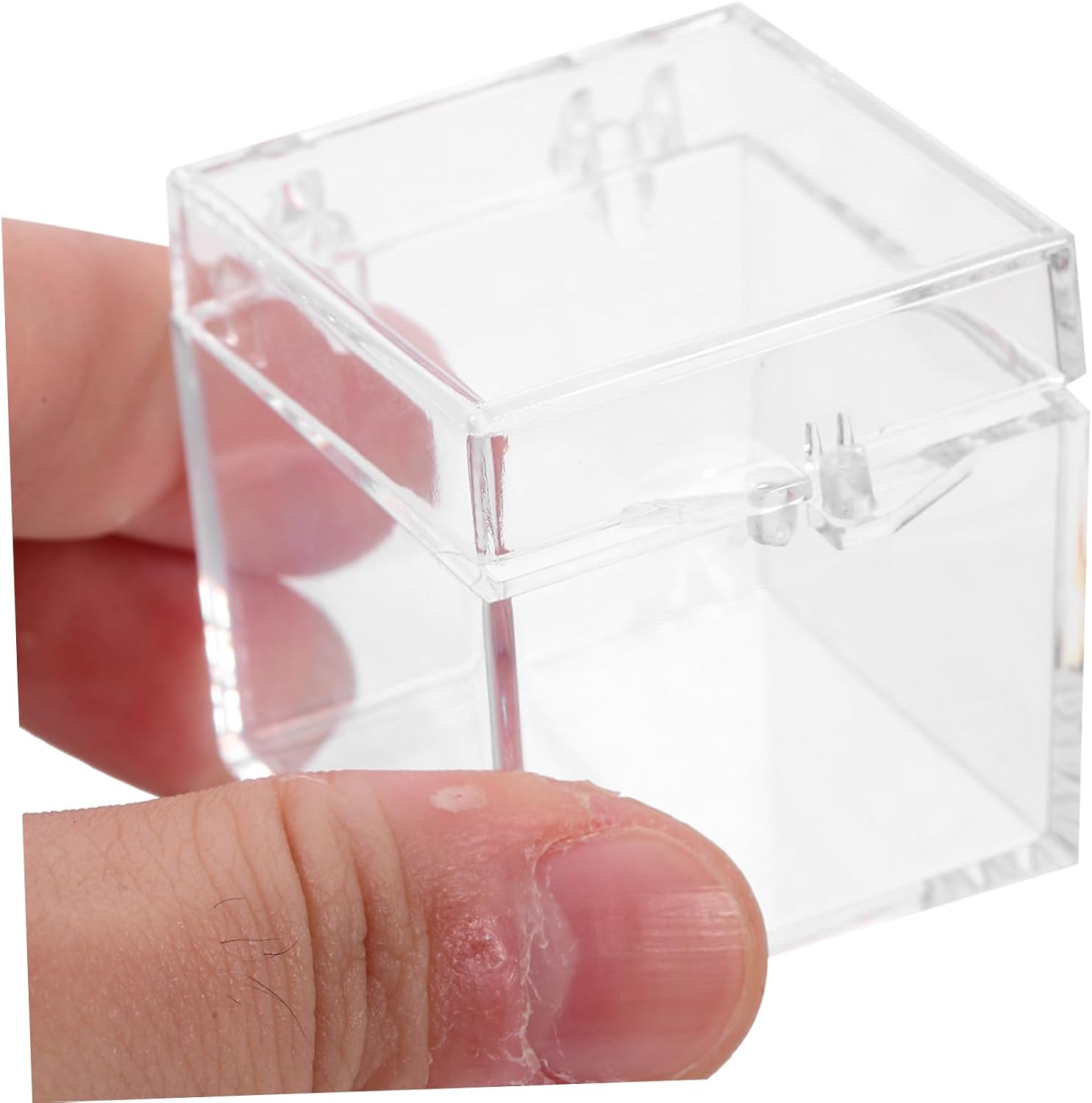 STOBAZA Square Storage Boxes 12pcs Mineral Specimen Display Cases 3.4x3.4x3.4cm Easy to Clean Treasure Box of Stones