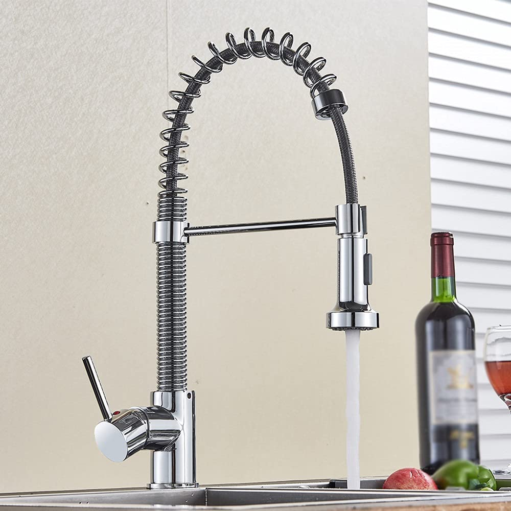 Robinet d'évier de cuisine pour bar et style Farmhouse avec bec flexible