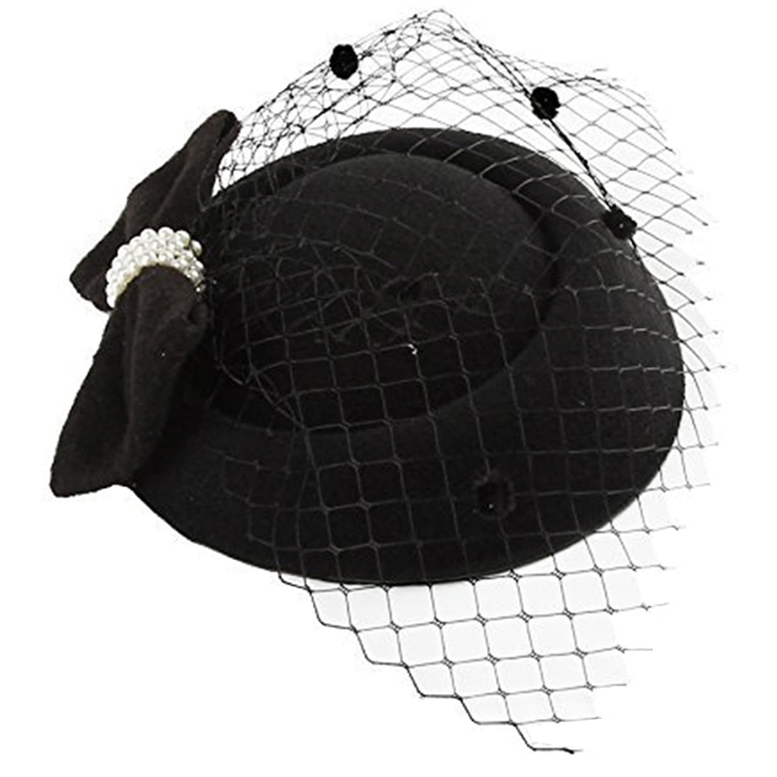 SAISISAIKERSmall Fascinator Hats Pillbox Derby hat with Veil for Women Tea Party Bridal Wedding Halloween Church Cocktail