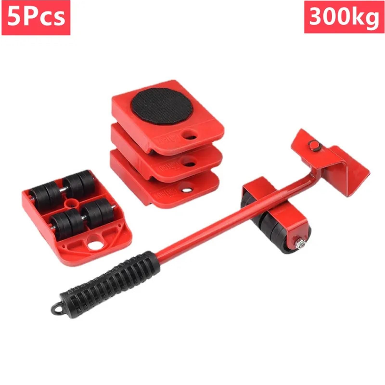 Kit di trasloco resistente, set di 5 rulli per un facile trasporto di mobili pesanti e frigoriferi, strumenti per lo spostamento di casa e ufficio