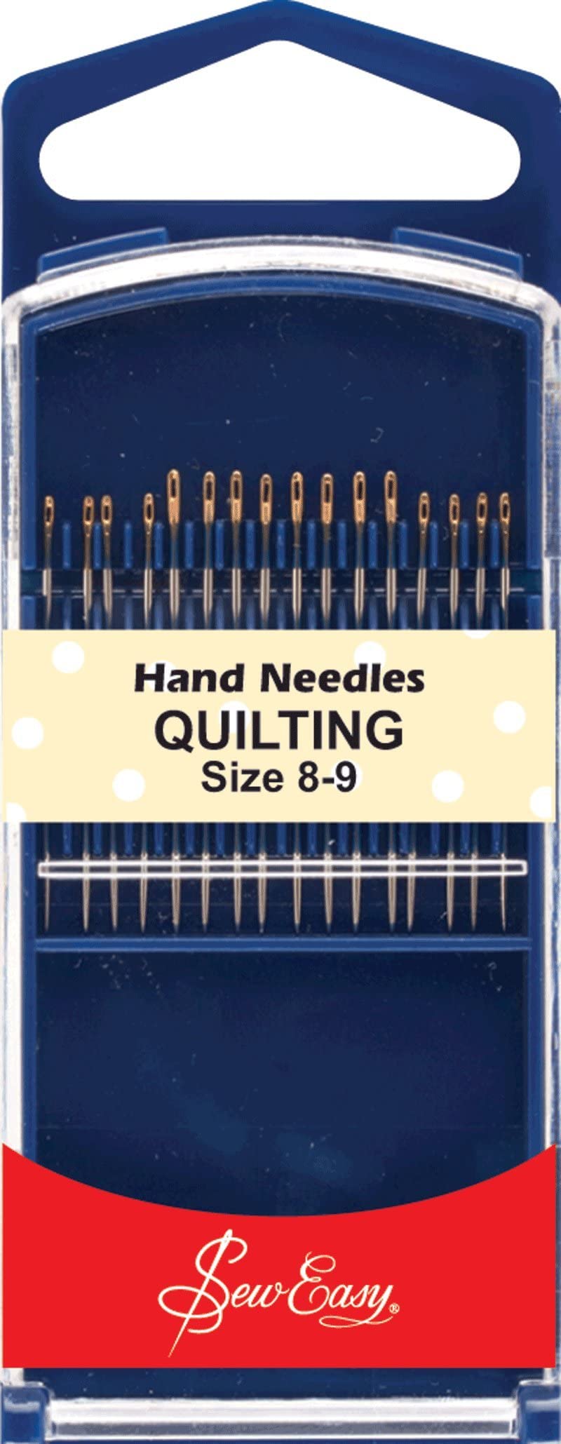 Sew Easy Quilting Hand Sewing Needles | Gold Eye Tips Needles | Sizes 8-9 | 16pcs needles per packet | Art no. ER282G.89