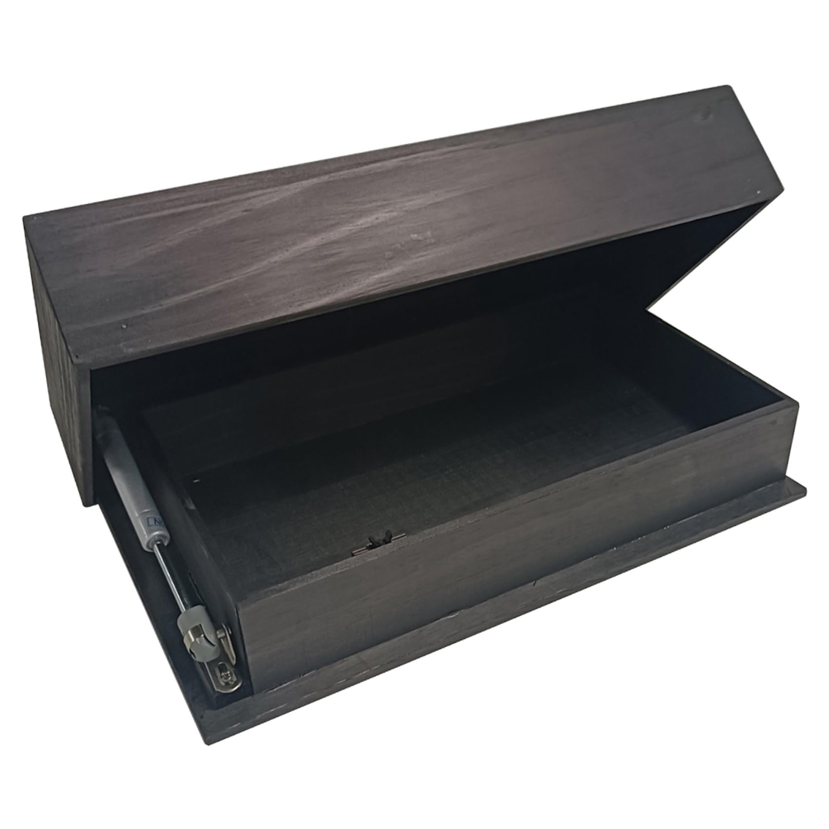 CTRLZS Secret Compartment Storage Shelf Wooden Concealed Floating Wall-Mounted Hidden Rack Black