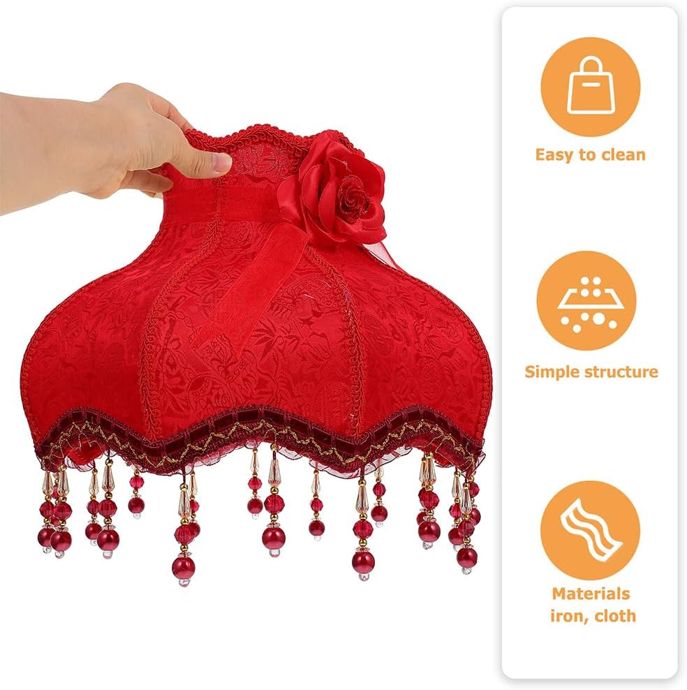 Retro Appearance European Style Lampshade Decorative Cloth Lampshade for Vintage Decor