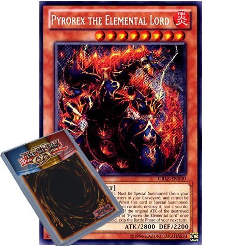yugioh elemental lord cards : CBLZ-EN040 1st Ed Pyrorex the Secret Rare Card Golbez, Crystal Collector — tcg organizers A single individual card Set:Chespin - Fennekin - Froakie