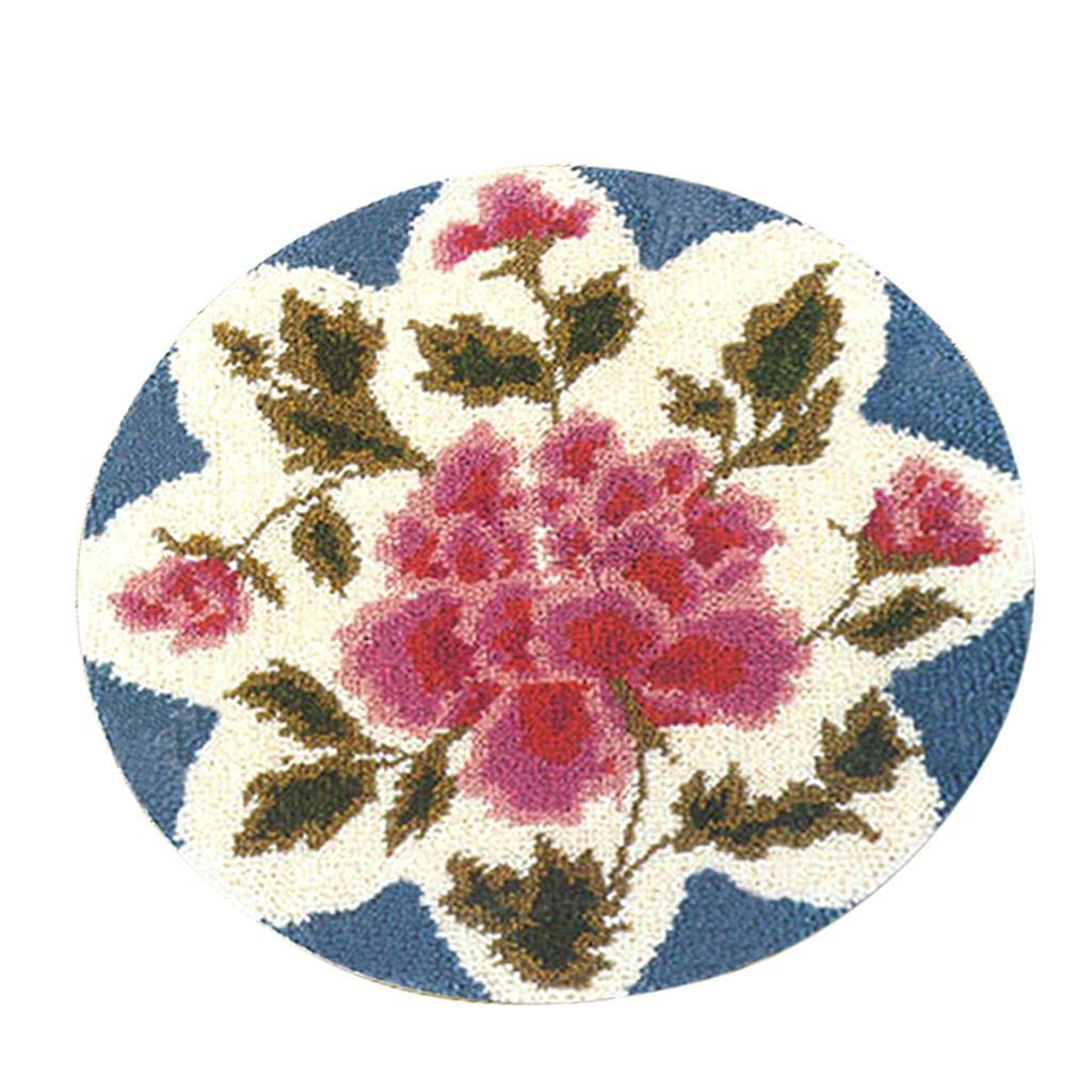 bnf®Latch Hook Rug Kit DIY Carpet Craft Decoration Rug Making Kit Rose Flower|Crafts | Needlecrafts & Yarn |1 Set Carpet Latch Hooking Kits-image-15