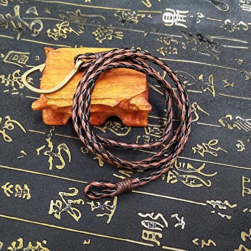 JOYID Fish Hook Leather Wrap Braided Bracelet Multi-layer Handwork Punk style Fish Clasp Bracelet for Men2