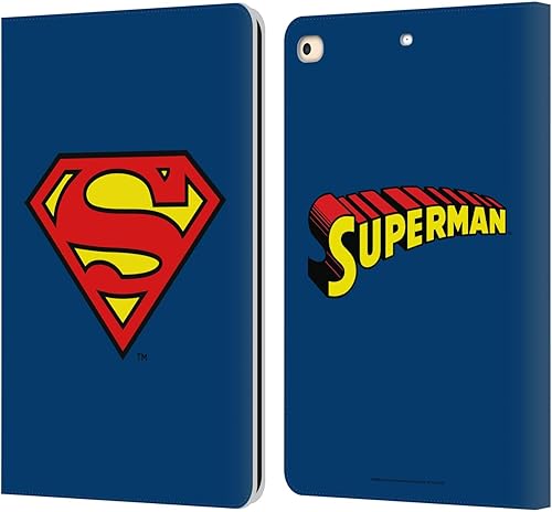 Head Case Designs Funda de piel con licencia oficial de Superman DC Comics Classic Logos compatible con Apple iPad 9.7 2017 iPad 9.7 2018