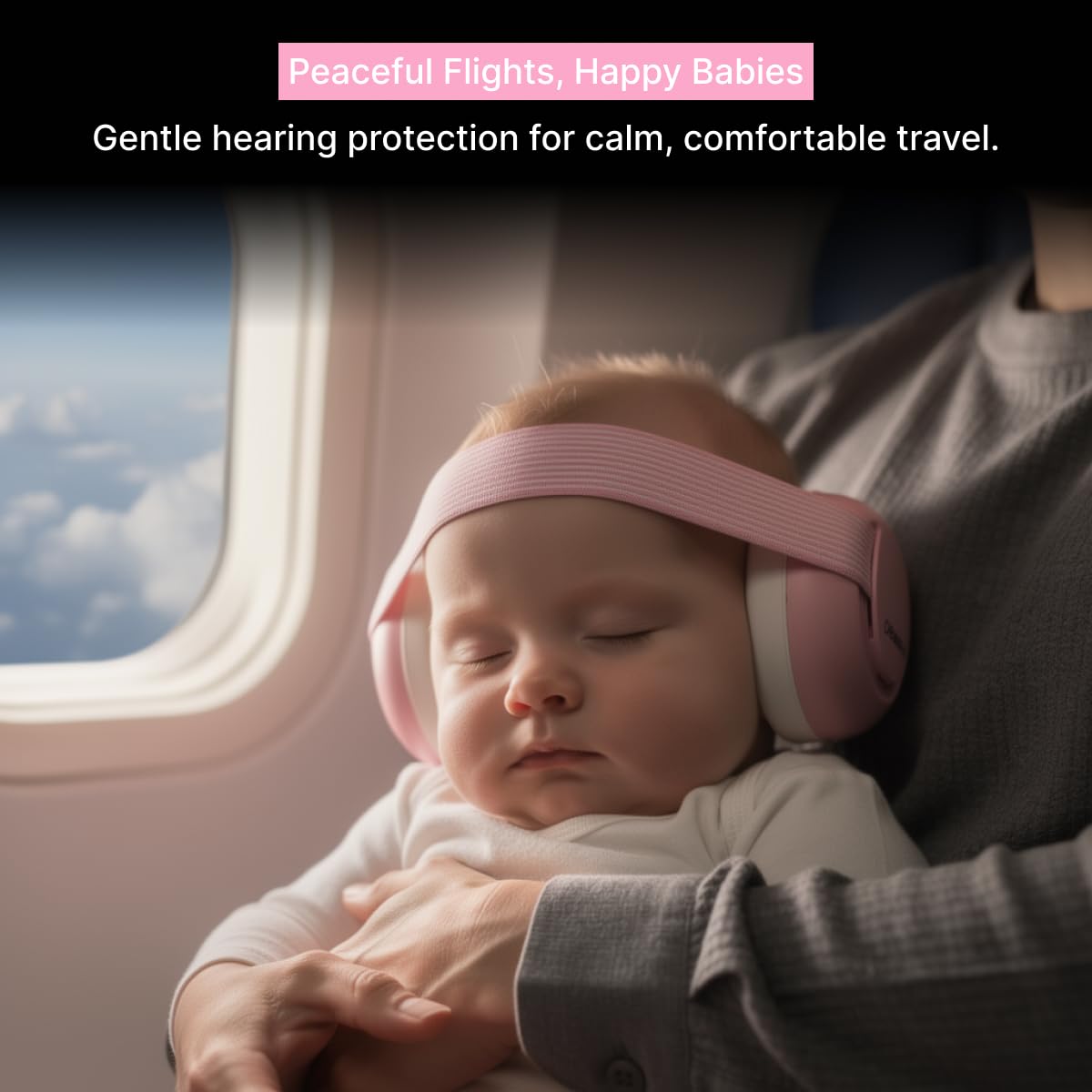 Cache-oreilles pour bébé - Casque antibruit pour nourrissons et tout-petits de 0 à 36 mois, SNR 25 dB, léger et réglable - Bleu ou rose
