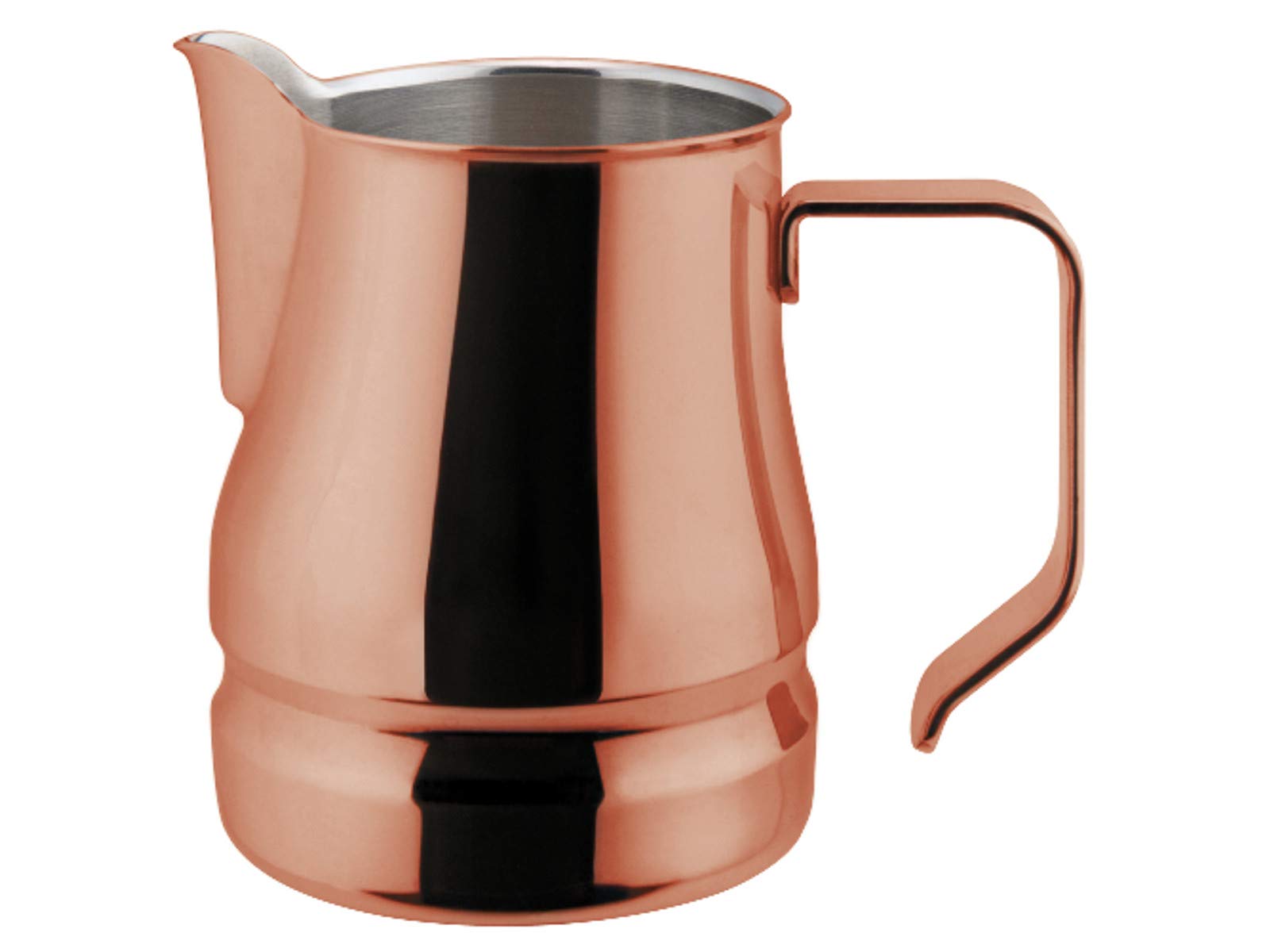 ILSA Evolution Cappuccino and Latte Art 18/10 Stainless Steel Milk Jug, Copper, 6 Cups, Capacity 50cl